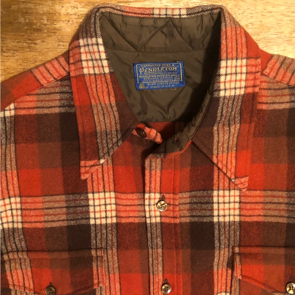 Pendleton Button Front Shirt Pure Virgin Wool Wom… - image 1